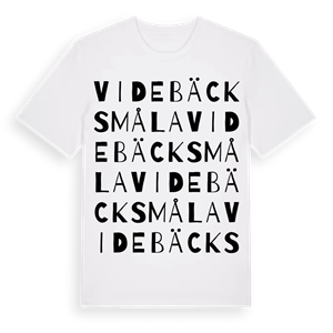Videbäcksmåla ordlek t-shirt – ekologisk bomull t-shirt från Pinshirt