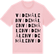 Pink Cotton t-shirt med Videmålen ordlek t-shirt