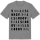 Mid Heather Gray t-shirt med Vihallsborg ordlek t-shirt