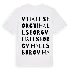 Vihallsborg ordlek t-shirt – ekologisk bomull t-shirt från Pinshirt
