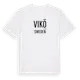 White t-shirt med Vikö i Sverige t-shirt