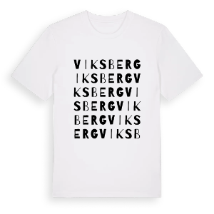 Viksberg ordlek t-shirt – ekologisk bomull t-shirt från Pinshirt