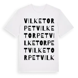 Vilketorpet ordlek t-shirt – ekologisk bomull t-shirt från Pinshirt