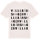 Vintage White t-shirt med Villbrånshagen ordlek t-shirt