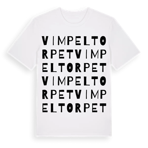Vimpeltorpet ordlek t-shirt – ekologisk bomull t-shirt från Pinshirt