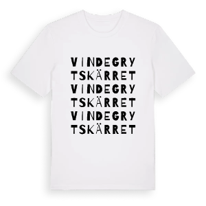 Vindegrytskärret ordlek t-shirt – ekologisk bomull t-shirt från Pinshirt