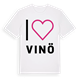 White t-shirt med Jag älskar Vinö t-shirt stort tryck