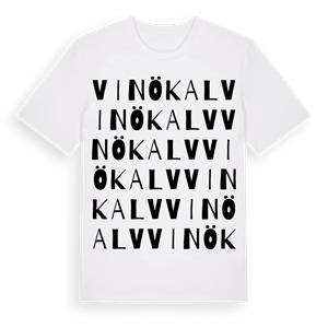 Vinökalv ordlek t-shirt – ekologisk bomull t-shirt från Pinshirt