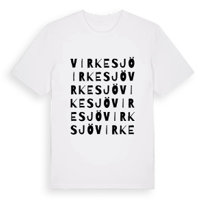 Virkesjö ordlek t-shirt – ekologisk bomull t-shirt från Pinshirt
