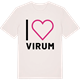 Vintage White t-shirt med Jag älskar Virum t-shirt stort tryck