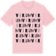 Pink Cotton t-shirt med Virum ordlek t-shirt