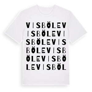 Visböle ordlek t-shirt – ekologisk bomull t-shirt från Pinshirt