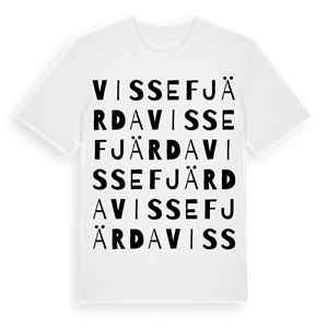 Vissefjärda ordlek t-shirt – ekologisk bomull t-shirt från Pinshirt