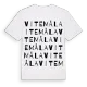 Vitemåla ordlek t-shirt