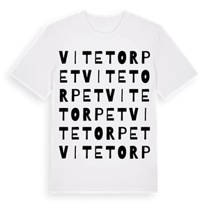 Vitetorpet ordlek t-shirt – ekologisk bomull t-shirt från Pinshirt