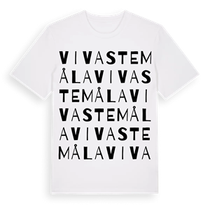 Vivastemåla ordlek t-shirt – ekologisk bomull t-shirt från Pinshirt