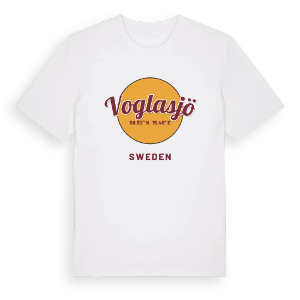 Voglasjö cirkel t-shirt – ekologisk bomull t-shirt från Pinshirt