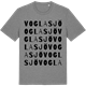 Mid Heather Gray t-shirt med Voglasjö ordlek t-shirt