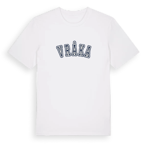 Vråka college t-shirt – ekologisk bomull t-shirt från Pinshirt