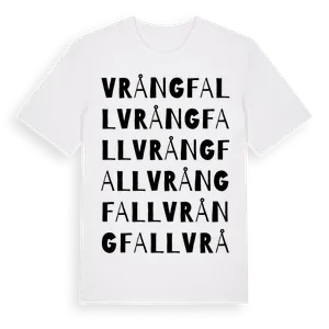Vrångfall ordlek t-shirt – ekologisk bomull t-shirt från Pinshirt