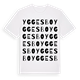 White t-shirt med Yggesbo ordlek t-shirt