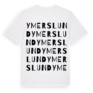 Ymerslund ordlek t-shirt – ekologisk bomull t-shirt från Pinshirt