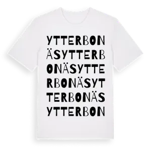 Ytterbonäs ordlek t-shirt – ekologisk bomull t-shirt från Pinshirt