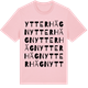Pink Cotton t-shirt med Ytterhägn ordlek t-shirt