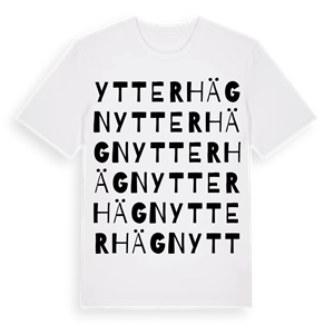 Ytterhägn ordlek t-shirt – ekologisk bomull t-shirt från Pinshirt