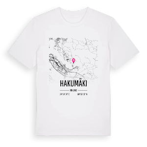 Hakumäki karta t-shirt – ekologisk bomull t-shirt från Pinshirt