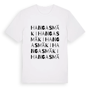 Hangasmäki ordlek t-shirt – ekologisk bomull t-shirt från Pinshirt