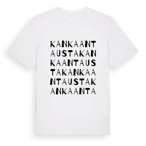 Kankaantausta ordlek t-shirt – ekologisk bomull t-shirt från Pinshirt
