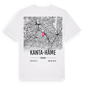 Kanta-Häme karta t-shirt – ekologisk bomull t-shirt från Pinshirt