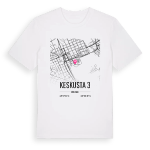 Keskusta 3 karta t-shirt – ekologisk bomull t-shirt från Pinshirt