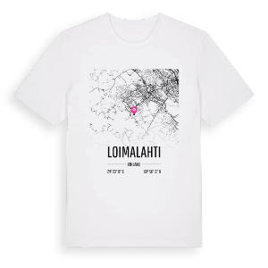 Loimalahti karta t-shirt – ekologisk bomull t-shirt från Pinshirt