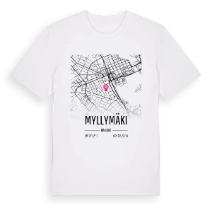 Myllymäki karta t-shirt – ekologisk bomull t-shirt från Pinshirt