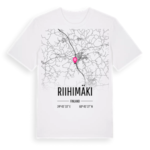 Riihimäki karta t-shirt – ekologisk bomull t-shirt från Pinshirt