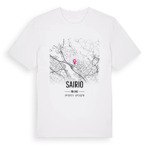 Sairio karta t-shirt – ekologisk bomull t-shirt från Pinshirt