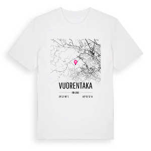 Vuorentaka karta t-shirt – ekologisk bomull t-shirt från Pinshirt