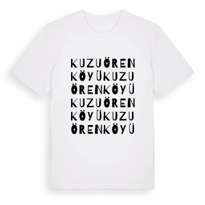 Kuzuören Köyü ordlek t-shirt – ekologisk bomull t-shirt från Pinshirt