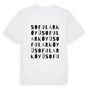 Sofular Köyü ordlek t-shirt – ekologisk bomull t-shirt från Pinshirt