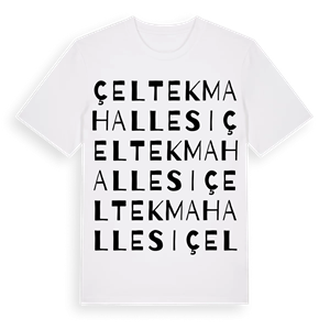 Çeltek Mahallesi ordlek t-shirt – ekologisk bomull t-shirt från Pinshirt