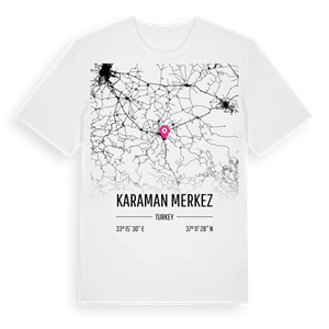 Karaman Merkez karta t-shirt – ekologisk bomull t-shirt från Pinshirt