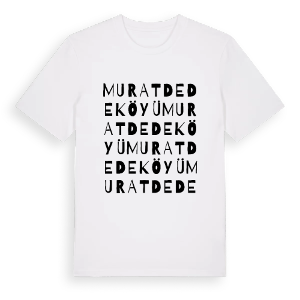 Muratdede Köyü ordlek t-shirt – ekologisk bomull t-shirt från Pinshirt