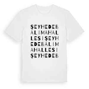 Şeyh Edebali Mahallesi ordlek t-shirt – ekologisk bomull t-shirt från Pinshirt