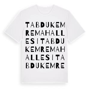 Tabduk Emre Mahallesi ordlek t-shirt – ekologisk bomull t-shirt från Pinshirt