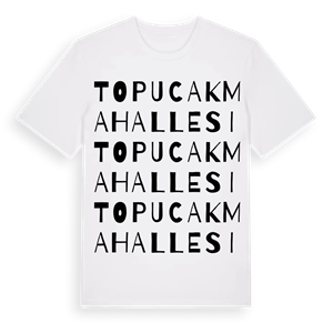 Topucak Mahallesi ordlek t-shirt – ekologisk bomull t-shirt från Pinshirt
