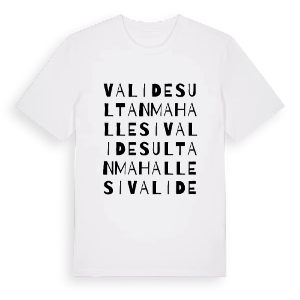 Valide Sultan Mahallesi ordlek t-shirt – ekologisk bomull t-shirt från Pinshirt