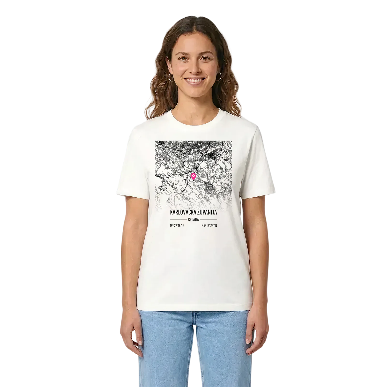 Karlovačka županija karta t-shirt – White, i miljö
