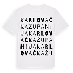 Karlovačka županija ordlek t-shirt – ekologisk bomull t-shirt från Pinshirt